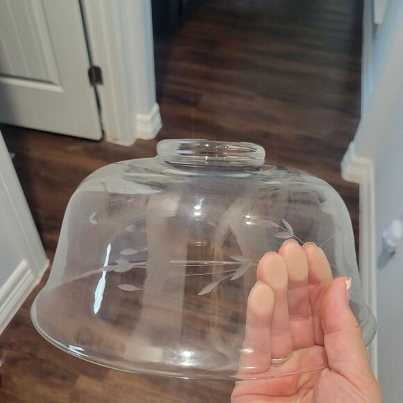 Princess Heritage Collection Crystal Serving Bowl Etched Footed Salad Fruit - Picture 6 of 9